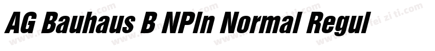 AG Bauhaus B NPln Normal Regular字体转换